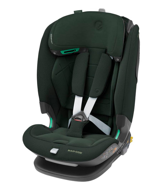 Maxi-Cosi Titan Pro² i-Size Kindersitz, 76 - 150 cm, 15 Monate-12 Jahre, G-CELL-Seitenaufprallschutz, Easy-in Gurtsystem, ClimaFlow, AirProtect-Sicherheitskissen, 4 Liegepositionen, Authentic Black