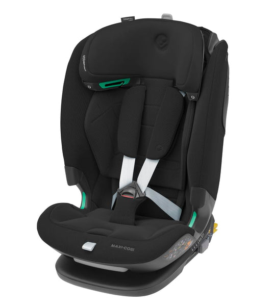 Maxi-Cosi Titan Pro² i-Size Kindersitz, 76 - 150 cm, 15 Monate-12 Jahre, G-CELL-Seitenaufprallschutz, Easy-in Gurtsystem, ClimaFlow, AirProtect-Sicherheitskissen, 4 Liegepositionen, Authentic Black