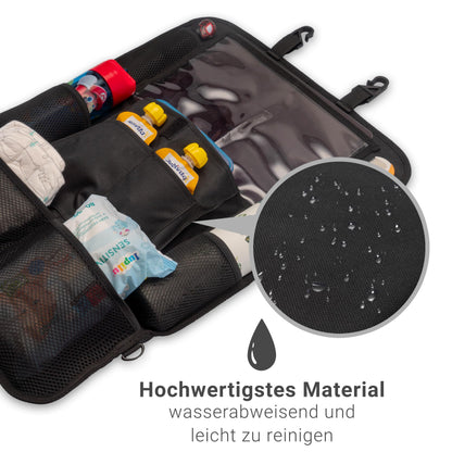 HerzensKind Rückenlehnenschutz und Organizer. Auto Organizer mit extra großem 13" Tabletfach und 9 Taschen. Sitzschoner mit Tablethalter für Autofahrten mit Kindern.(1 Stück)