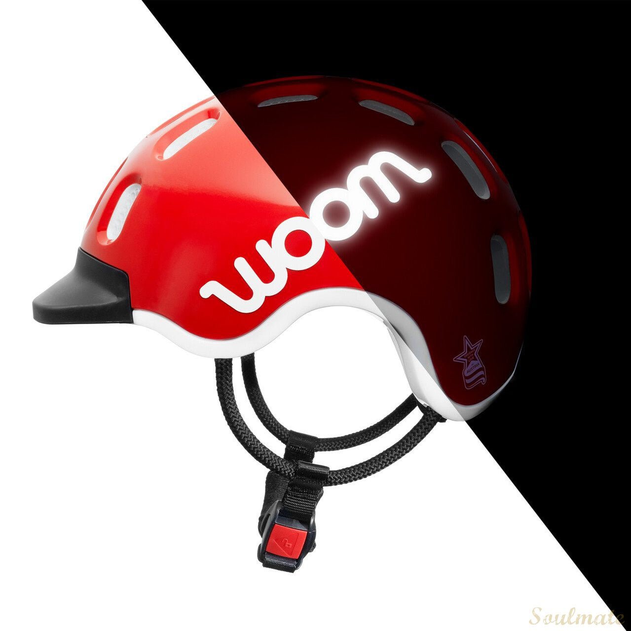 woom KIDS Helm reflektierendes Logo